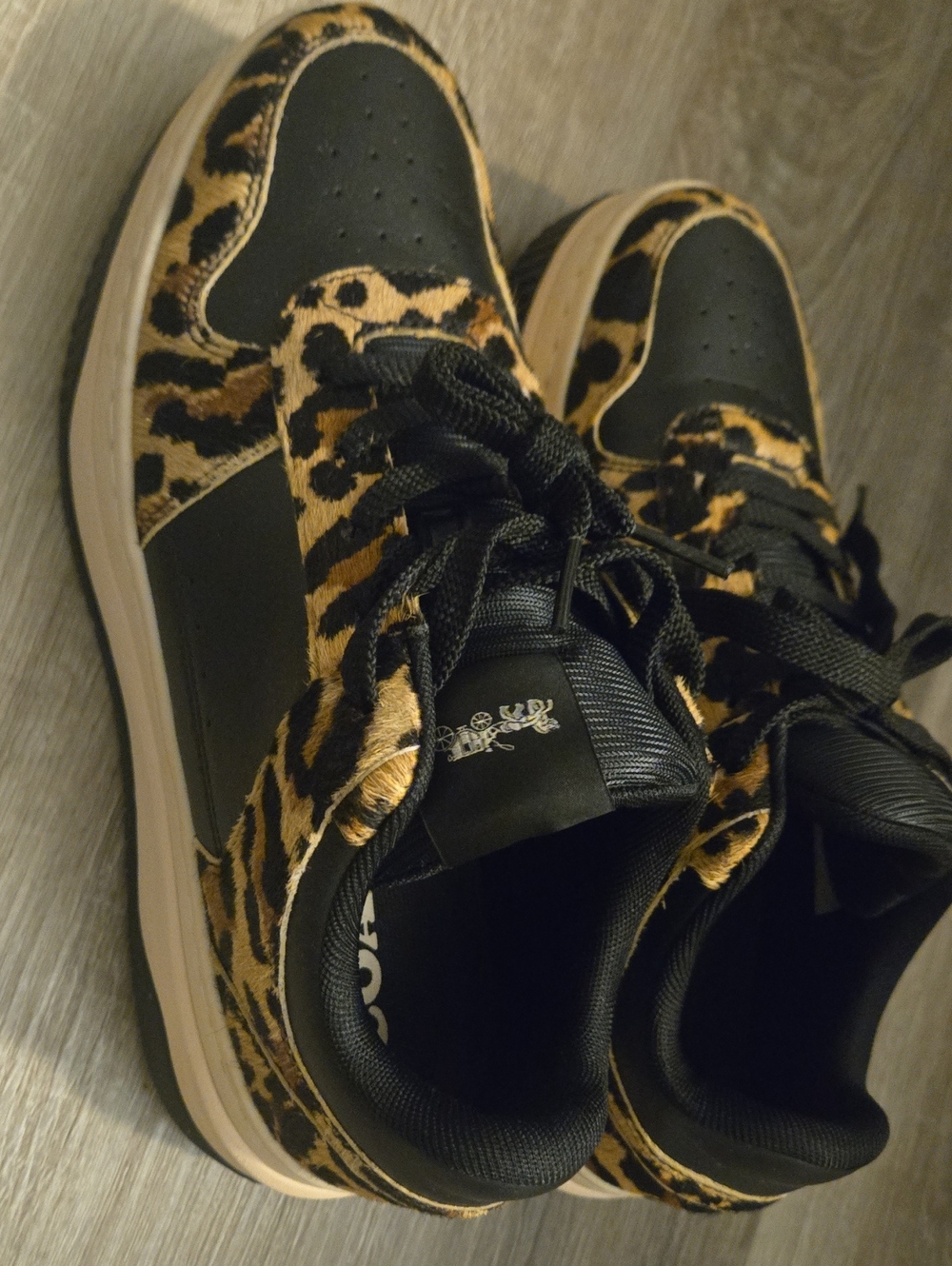 Coach Leopard Print Women's Sneakers - Black & Brown